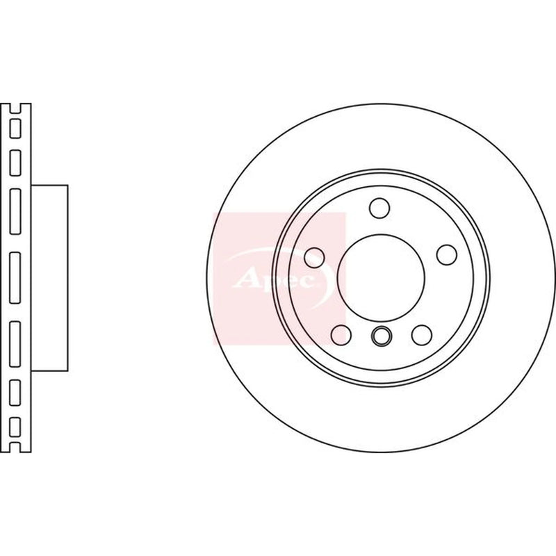 Apec 2 x Vented Front Brake Discs DSK2999