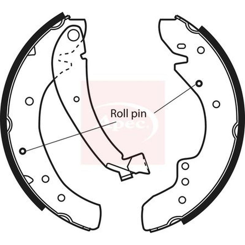 Apec Brake Shoe Set Axle Kit SHU528