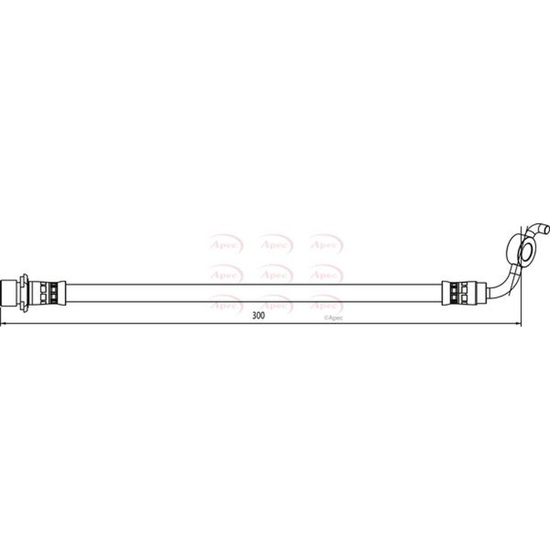 Apec Brake Hydraulic Hose Line Rear Right HOS4129