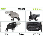 Valeo Front/Rear Wiper Motor Rear 582687