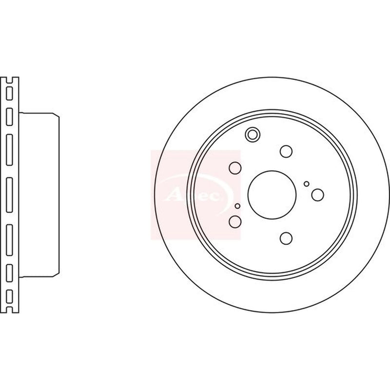 Apec 2 x Vented Rear Brake Discs DSK937