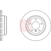 Apec 2 x Vented Rear Brake Discs DSK2715