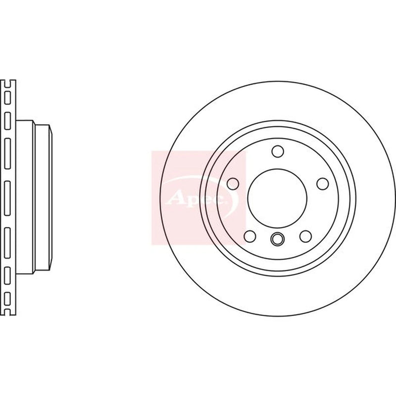 Apec 2 x Vented Rear Brake Discs DSK2715