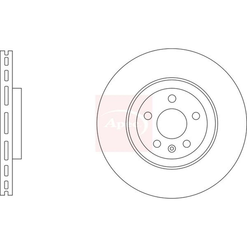 Apec 2 x Vented Brake Discs DSK3442