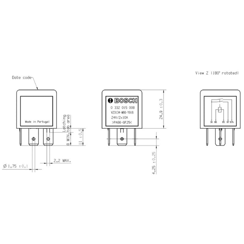 Bosch Main Power Relay 0 332 015 008