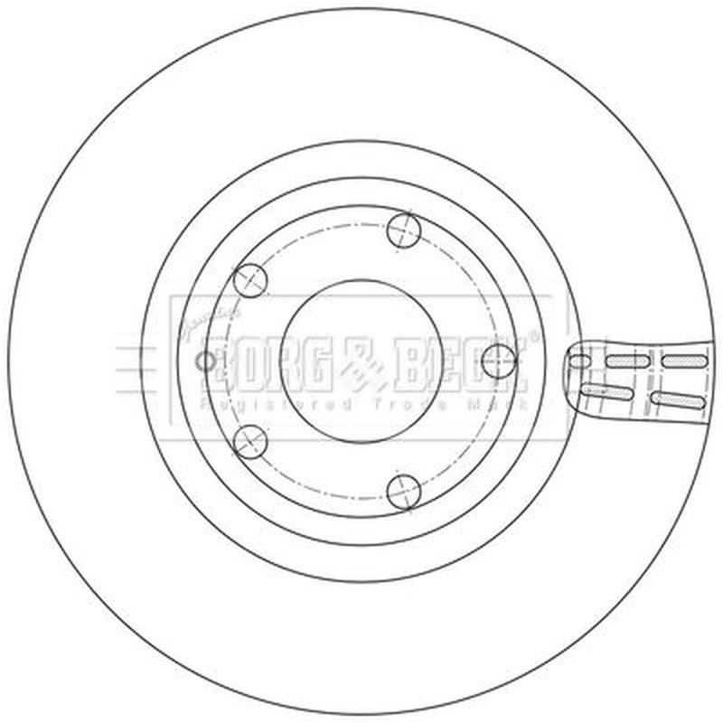 Borg & Beck 2 x Vented Front Brake Discs BBD5627