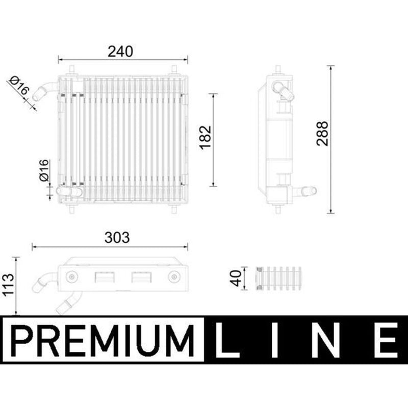 Mahle Engine Oil Cooler Right CLC 291 000P