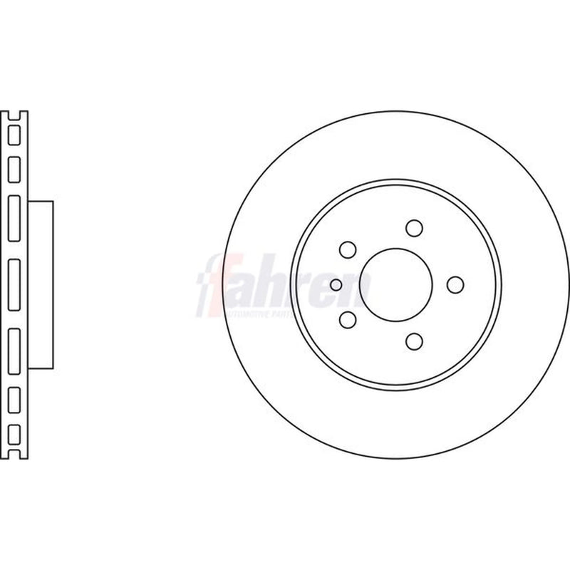 Fahren 2 x Vented Front Brake Discs FBD6172