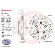 Brembo 2 x Perforated/Vented Rear Brake Discs 09.D934.11
