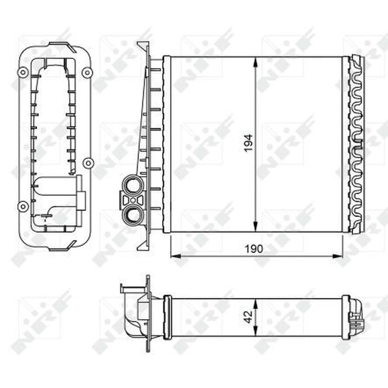 NRF Heater Matrix Core Heat Exchanger 54284