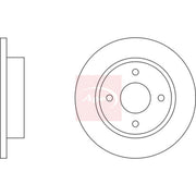 Apec 2 x Solid Front Brake Discs DSK163