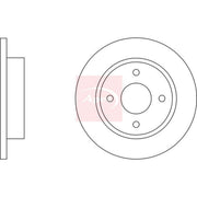 Apec 2 x Solid Front Brake Discs DSK163