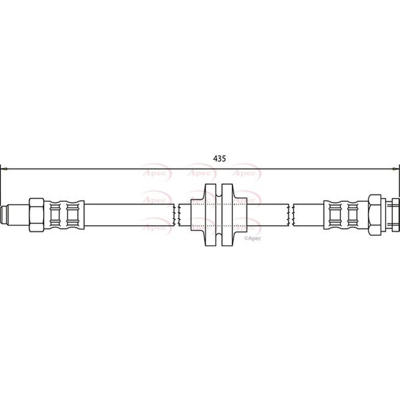 Apec Brake Hydraulic Hose Line Rear HOS3177