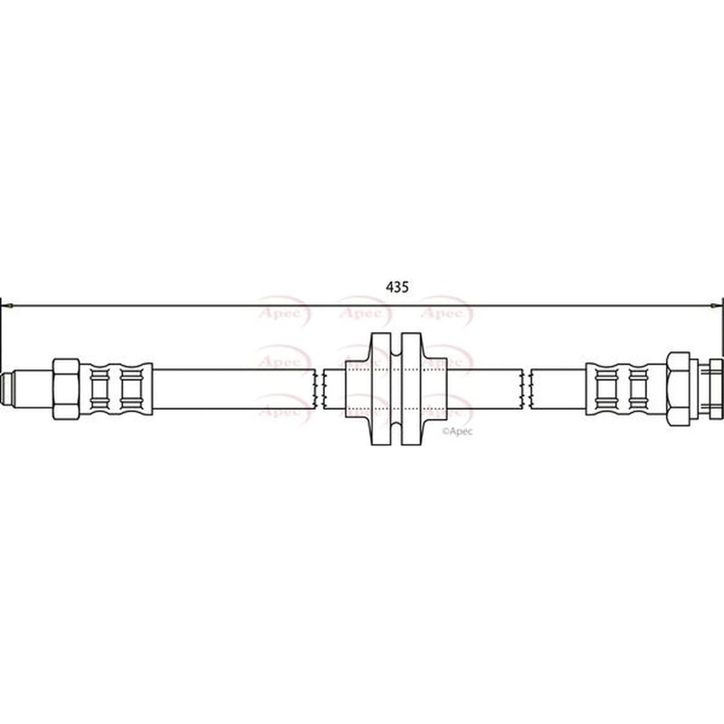 Apec Brake Hydraulic Hose Line Rear HOS3177