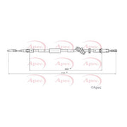 Apec Handbrake Cable Left Rear CAB1747