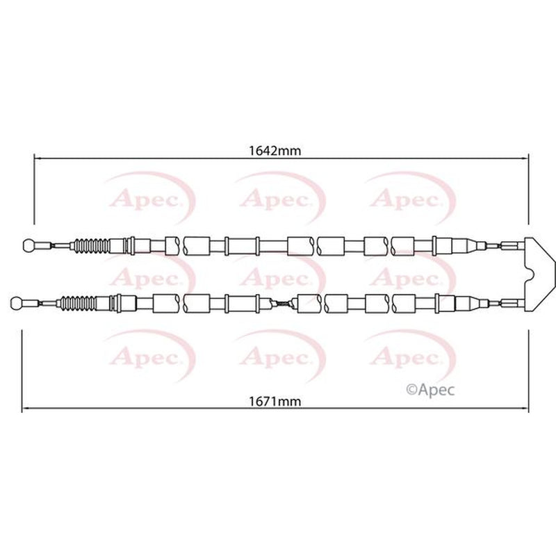 Apec Handbrake Cable Left Rear CAB1459