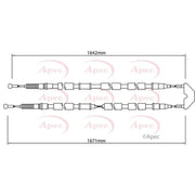 Apec Handbrake Cable Left Rear CAB1459