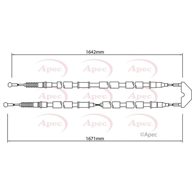 Apec Handbrake Cable Left Rear CAB1459