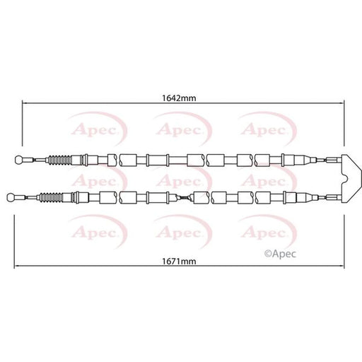 Apec Handbrake Cable Left Rear CAB1459