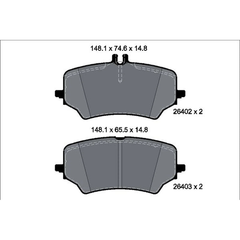 Textar Rear Brake Pad Set 2640201