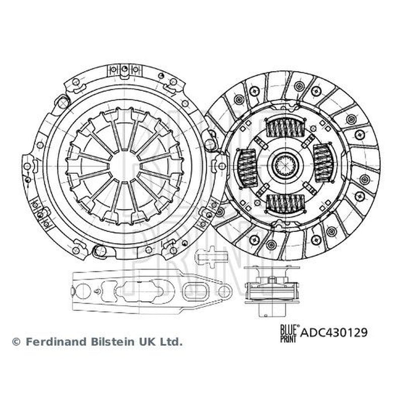 Blue Print Clutch Kit Set 3pc 201mm ADC430129
