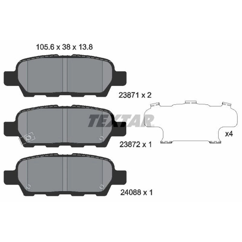 Textar Rear Brake Pad Set 2387101