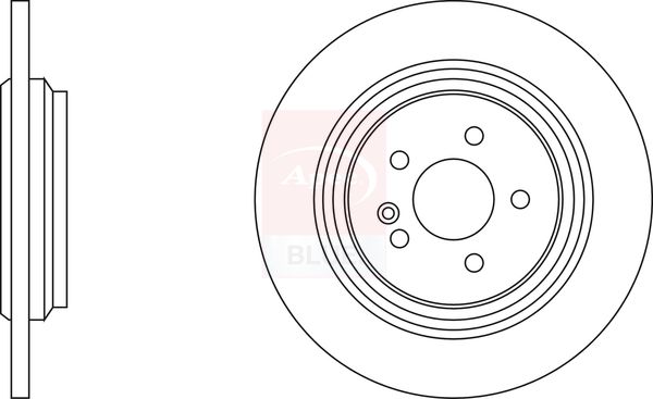 Apec 2 x Brake Disc Set Solid