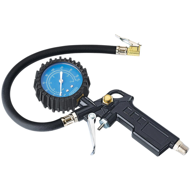Draper Pistol-Grip Tyre Inflator 12 Bar 170psi