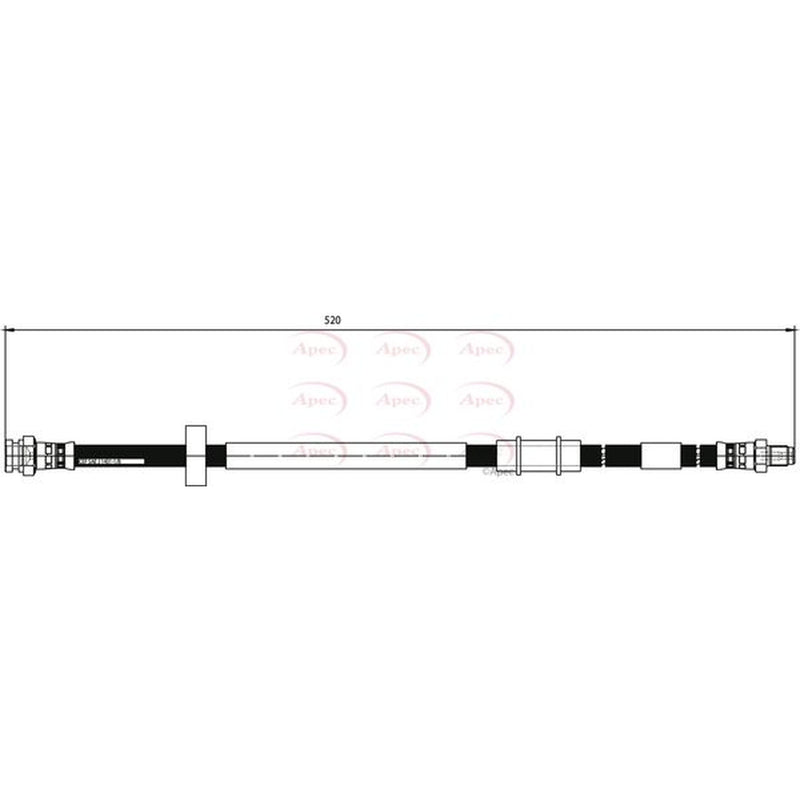 Apec Brake Hydraulic Hose Line Front HOS3809