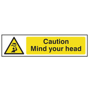Scan Caution Mind Your Head - PVC Sign 200 x 50mm - 5110