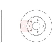 Apec 2 x Solid Rear Brake Discs DSK254