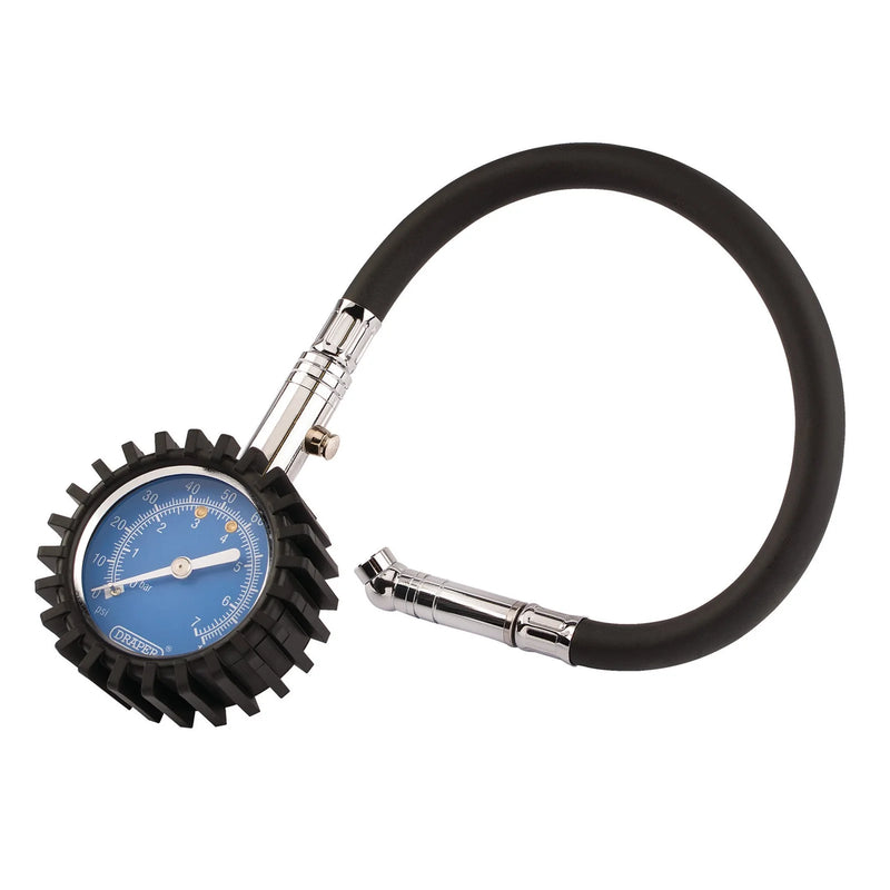 Draper Tyre Pressure Gauge 0-100psi 0-7 Bar