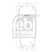 Febi Air Suspension Bellow 130mm Rear Right 38647