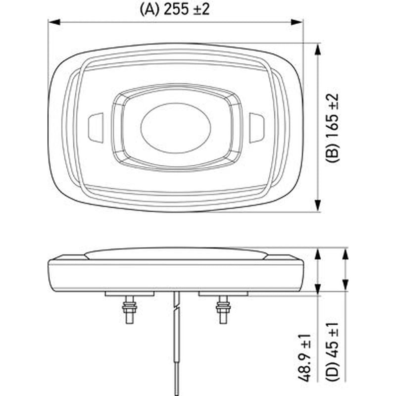 Hella Rotating Beacon Micro Md12/24 2RL mounting 2RL 014 566-201 24666718 2RL