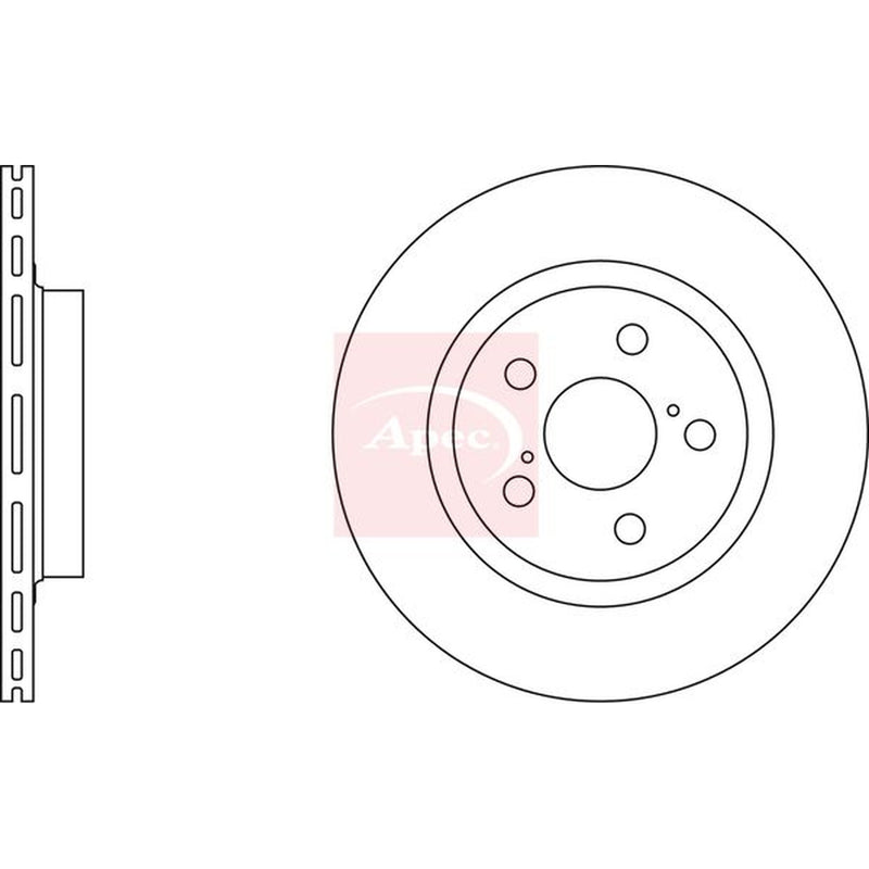 Apec 2 x Vented Front Brake Discs DSK966