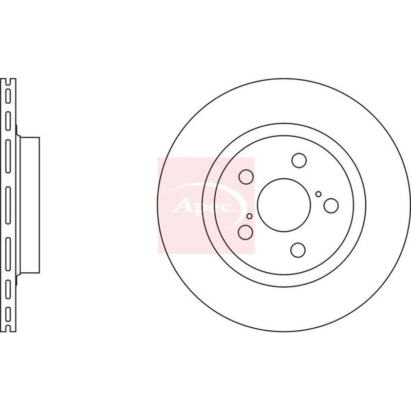 Apec 2 x Vented Front Brake Discs DSK966