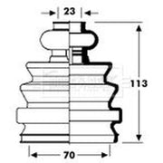 Borg & Beck Drive Shaft Bellow Kit Front Left BCB2794