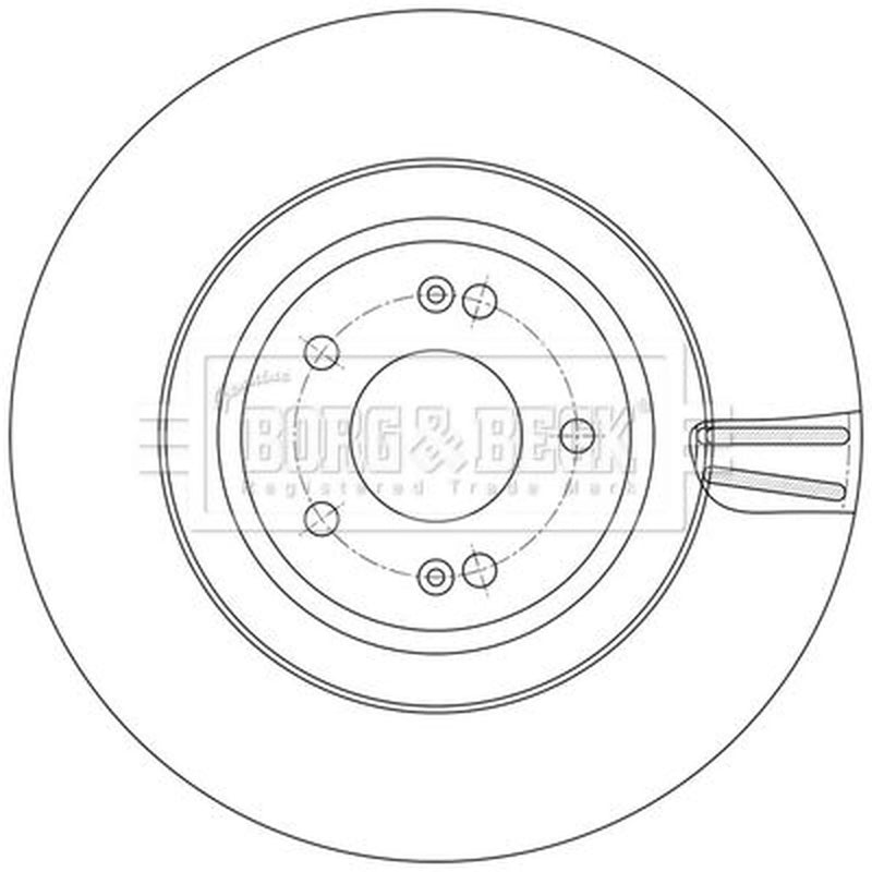 Borg & Beck 2 x Vented Front Brake Discs BBD6246S