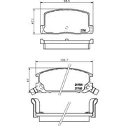 DON Rear Brake Pad Set PCP1861