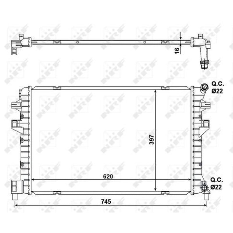NRF Engine Radiator 58471