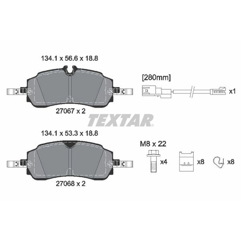 Textar Rear Brake Pad Set 2706701