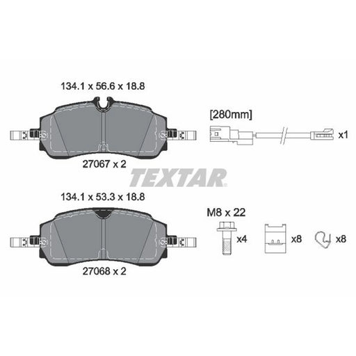 Textar Rear Brake Pad Set 2706701