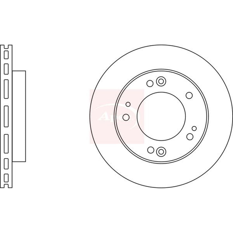 Apec 2 x Vented Front Brake Discs DSK2054