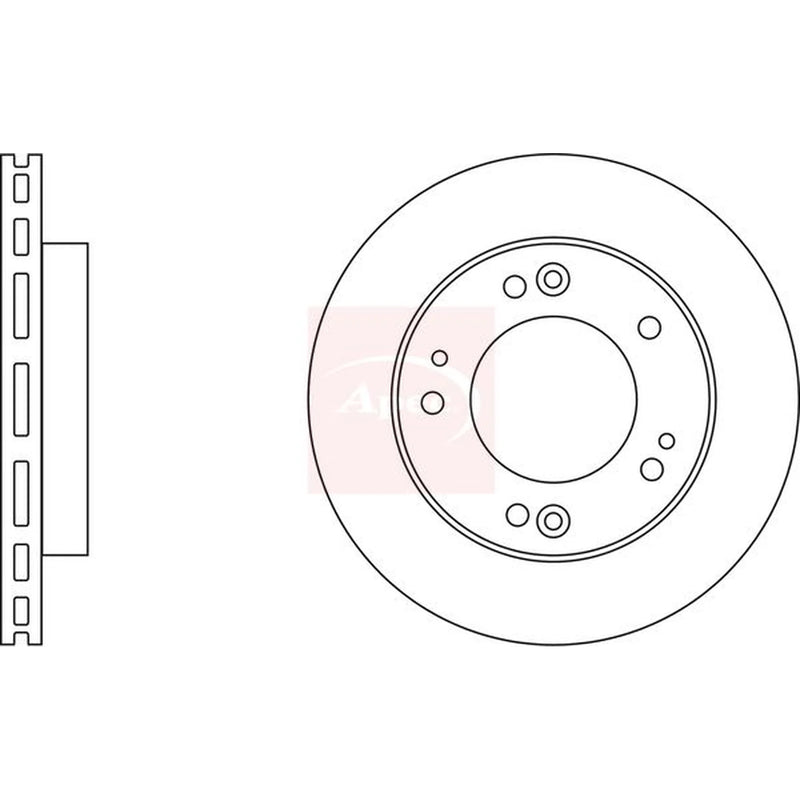 Apec 2 x Vented Front Brake Discs DSK2054