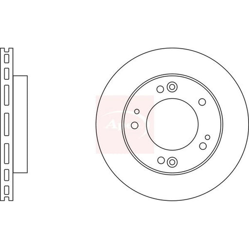 Apec 2 x Vented Front Brake Discs DSK2054