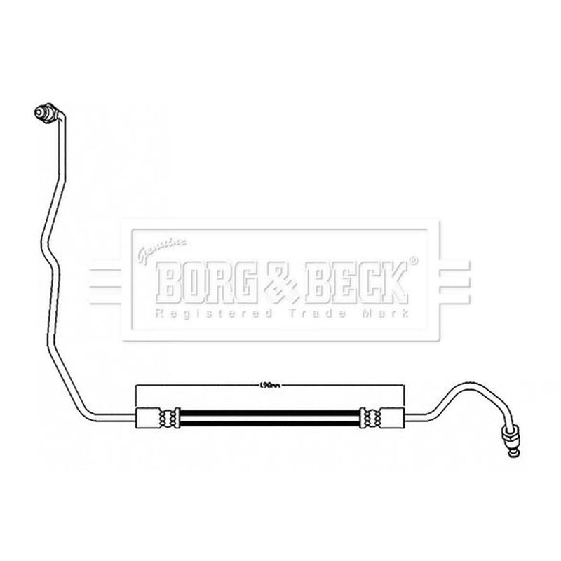 Borg & Beck Brake Hydraulic Hose Line Rear BBH8596