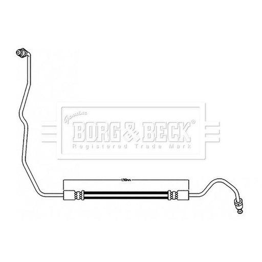 Borg & Beck Brake Hydraulic Hose Line Rear BBH8596
