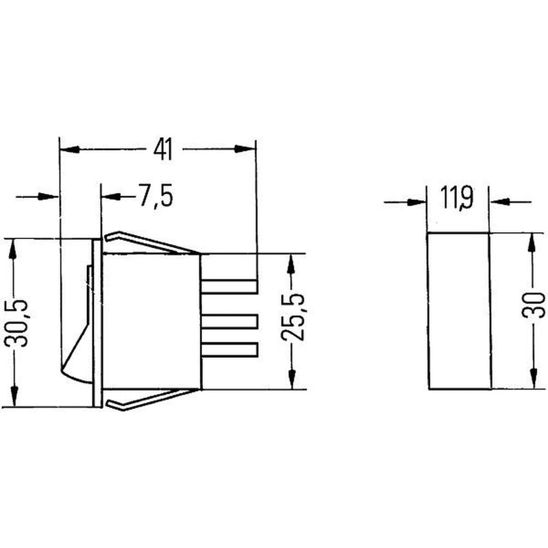 Hella Electrical Switch 6EH 004 406-022