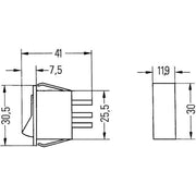 Hella Electrical Switch 6EH 004 406-042