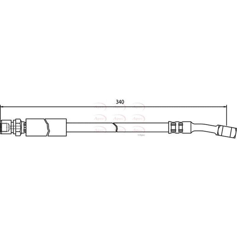 Apec Brake Hydraulic Hose Line Front HOS3353